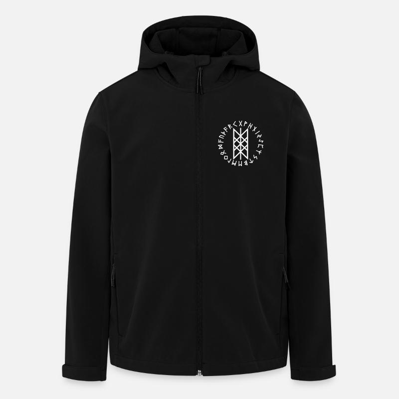 Wyrd weiße Runen - Recycelte Männer Softshell-Jacke von Stanley/Stella - Schwarz