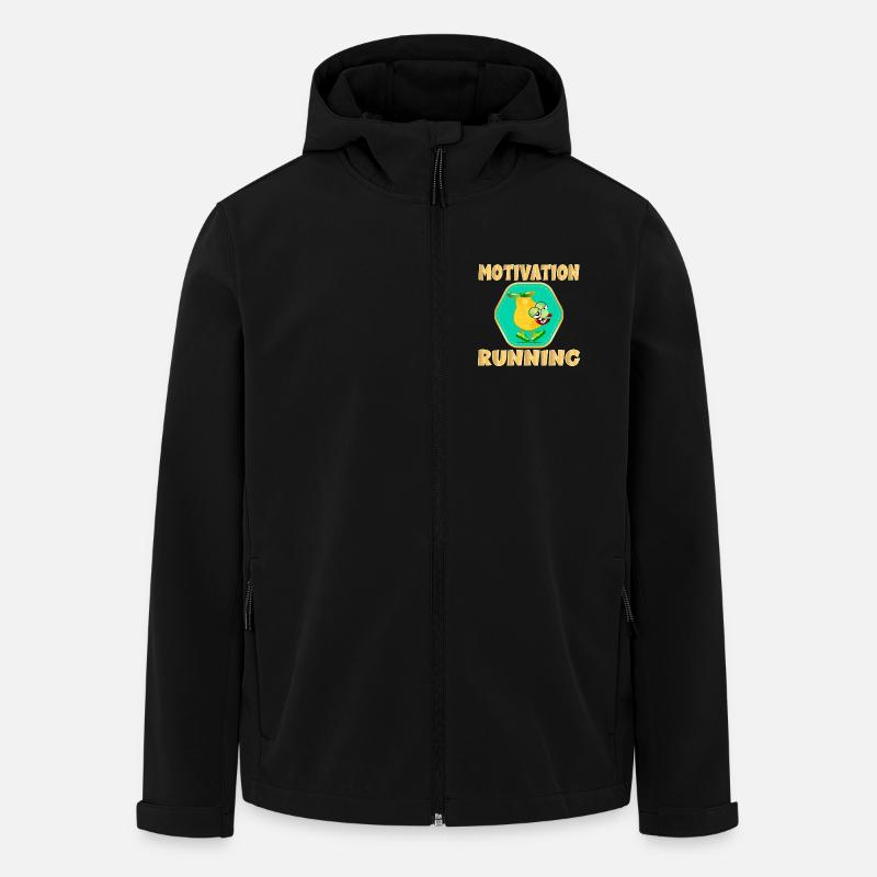 FUNNY MOTIVATION RUNNING PEAR - Men’s Recycled Softshell Jacket by Stanley/Stella - black