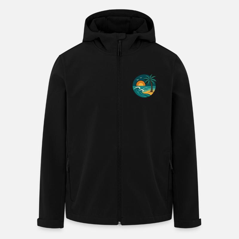 Strand - Recycelte Männer Softshell-Jacke von Stanley/Stella - Schwarz