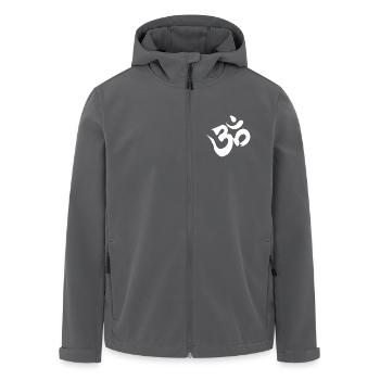 Om Sacred Mantra Yoga Meditation - White - Men’s Recycled Softshell Jacket by Stanley/Stella - black - Front - AI Model Male 185 light (185cm)