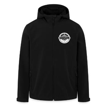 Plaja de Palma - weisse Version - Recycelte Männer Softshell-Jacke von Stanley/Stella - Schwarz - Vorne - AI Model Male 185 light (185cm)