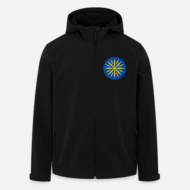 Soleil Bleu en Rayons - Veste softshell homme en polyester recyclé Stanley/Stella - noir