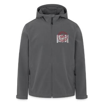 Certified Human - Men’s Recycled Softshell Jacket by Stanley/Stella - black - Front - AI Model Male 185 light (185cm)