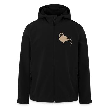 Arrosoir de cœurs doré – arroser l’amour lumineux - Veste softshell homme en polyester recyclé Stanley/Stella - noir - Devant - AI Model Male 185 light (185cm)