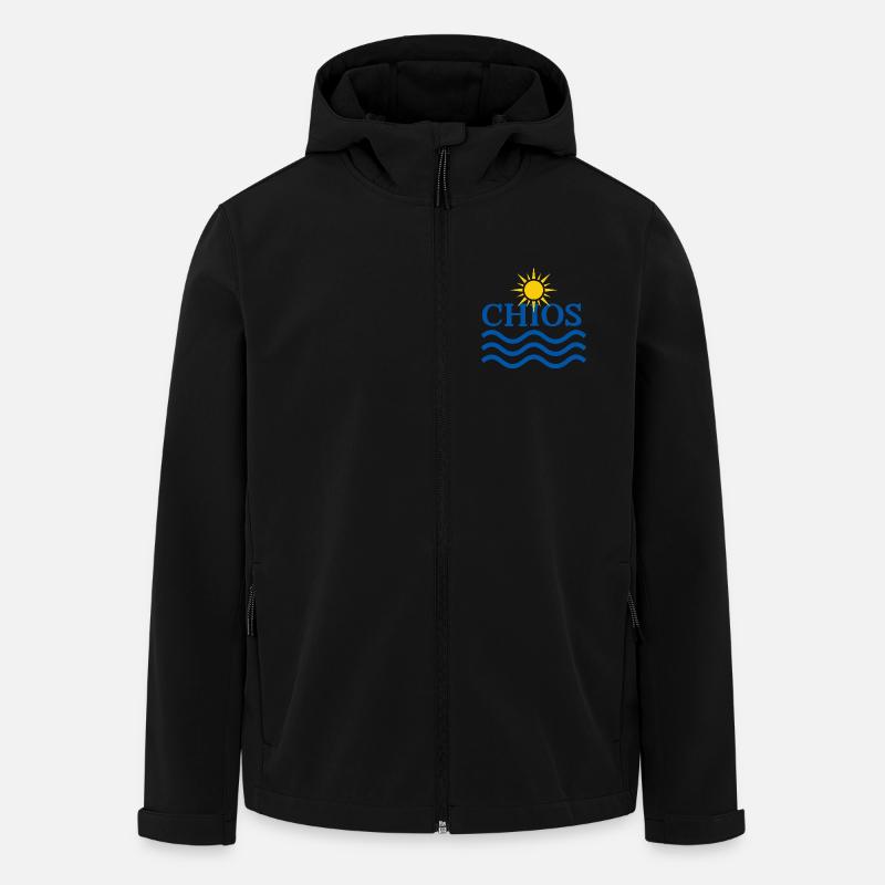 Chios Sun and Ocean Waves  - Men’s Recycled Softshell Jacket by Stanley/Stella - black