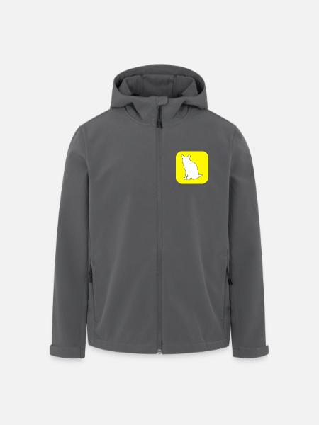 SnapChat (te) (Franse woordspeling) - Heren softshell jas van gerecycled polyester Stanley/Stella - zwart
