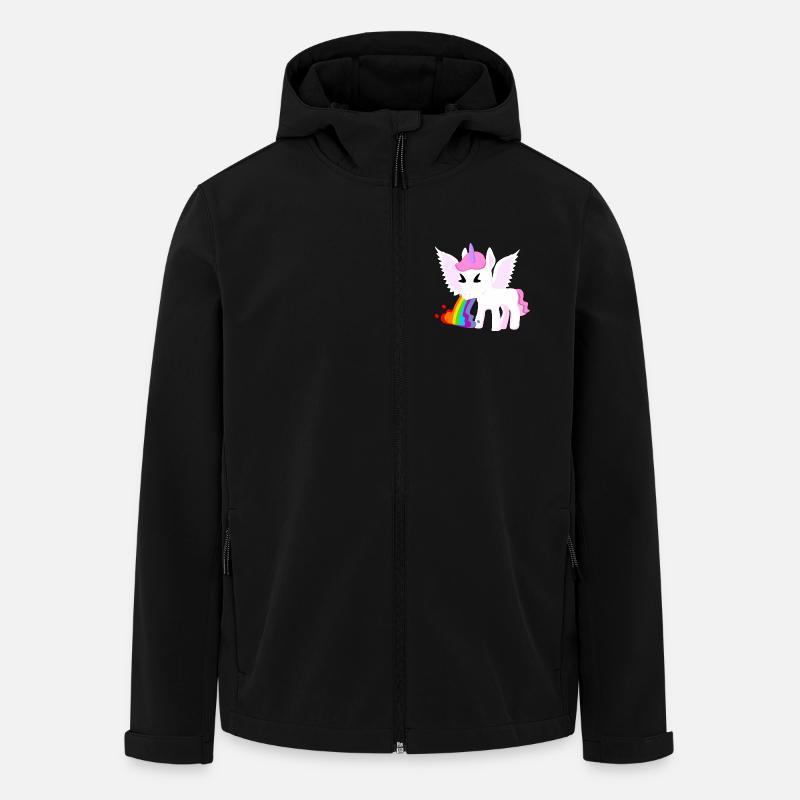 Licorne ailée - Veste softshell homme en polyester recyclé Stanley/Stella - noir