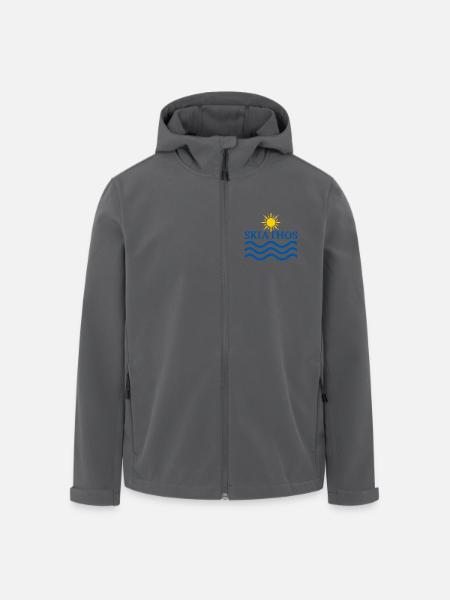 Skiathos Sun and Sea Emblem - Men’s Recycled Softshell Jacket by Stanley/Stella - black