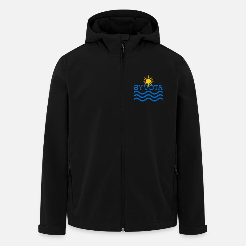 Syvota Sun Waves Logo - Veste softshell homme en polyester recyclé Stanley/Stella - noir