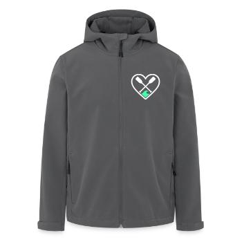 Kanu Kajak Herz Paddel Welle Outdoor Sport - Recycelte Männer Softshell-Jacke von Stanley/Stella - Schwarz - Vorne - AI Model Male 185 light (185cm)