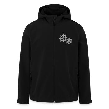 3D-Zahnräder - Recycelte Männer Softshell-Jacke von Stanley/Stella - Schwarz - Vorne - AI Model Male 185 light (185cm)