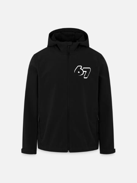 67 "six seven" drawn - Recycelte Männer Softshell-Jacke von Stanley/Stella - Schwarz