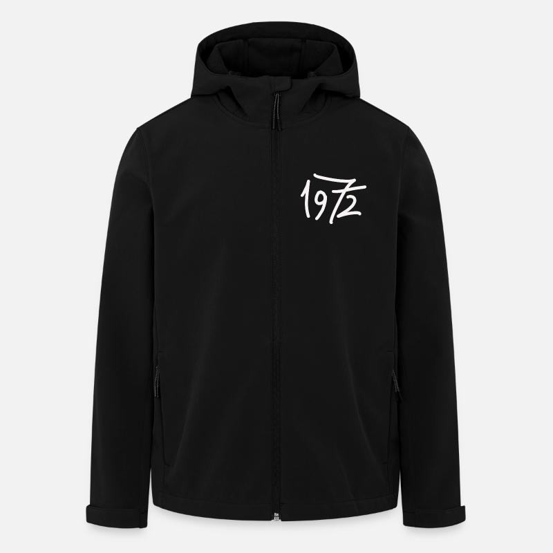 Année de naissance 1972 - Veste softshell homme en polyester recyclé Stanley/Stella - noir