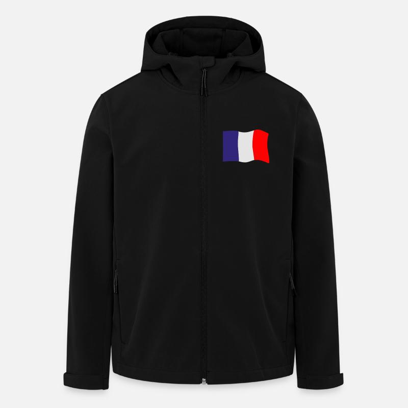 Frankreich Fahne - Recycelte Männer Softshell-Jacke von Stanley/Stella - Schwarz