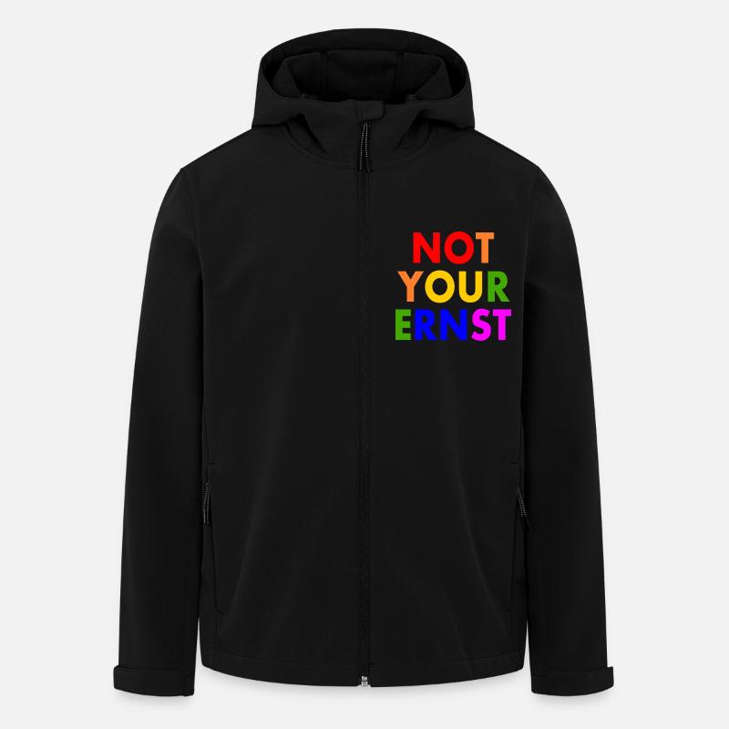 Not your ernst - Recycelte Männer Softshell-Jacke von Stanley/Stella - Schwarz