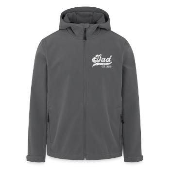 Dad Est. 2026 New Dad 2026 - Recycelte Männer Softshell-Jacke von Stanley/Stella - Schwarz - Vorne - AI Model Male 185 light (185cm)