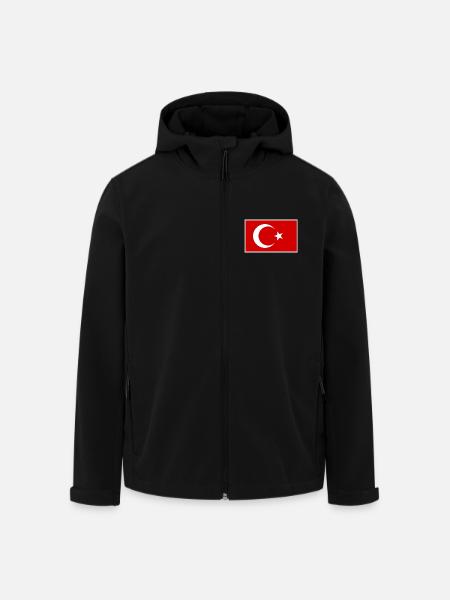 Turkey Türkiye Flag - Men’s Recycled Softshell Jacket by Stanley/Stella - black
