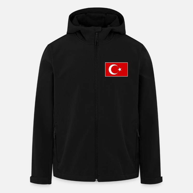 Turkey Türkiye Flag - Men’s Recycled Softshell Jacket by Stanley/Stella - black