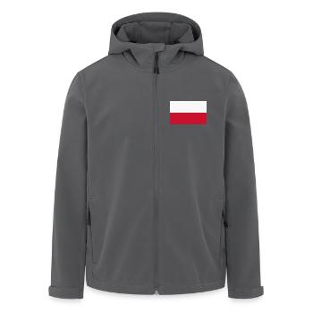 Drapeau de la Pologne - Veste softshell homme en polyester recyclé Stanley/Stella - noir - Devant - AI Model Male 185 light (185cm)