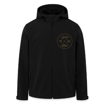 Limited Edition 1983 Gift - Men’s Recycled Softshell Jacket by Stanley/Stella - black - Front - AI Model Male 185 light (185cm)