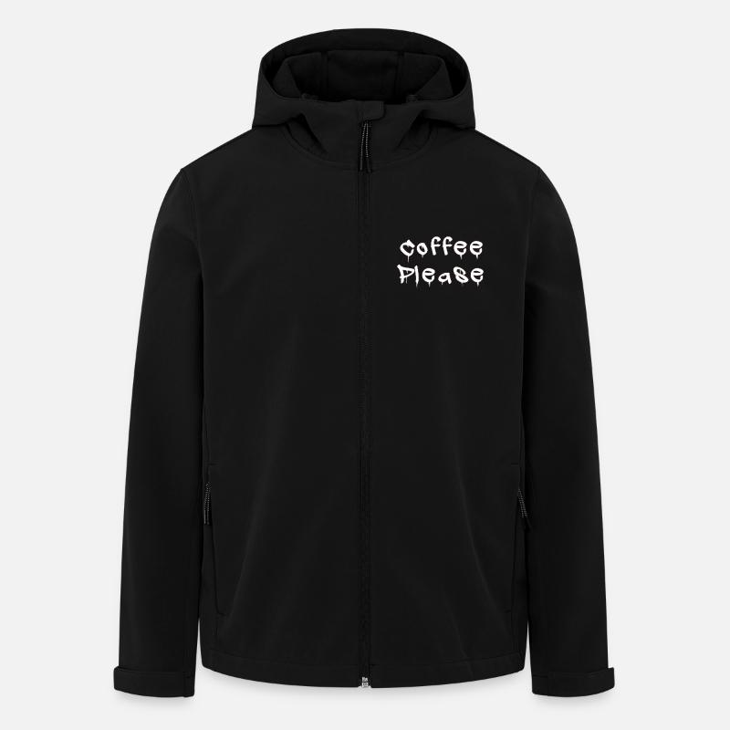 COFFEE_PLEASE - Veste softshell homme en polyester recyclé Stanley/Stella - noir
