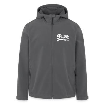 Papa Est 2026 - Recycelte Männer Softshell-Jacke von Stanley/Stella - Schwarz - Vorne - AI Model Male 185 light (185cm)