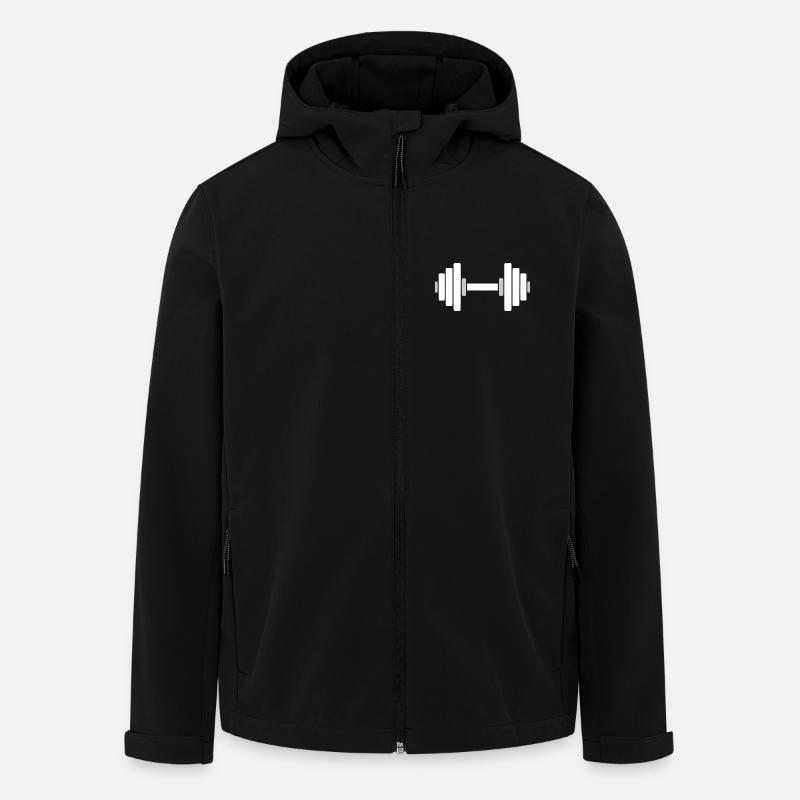 Dumbbell Gym Muscle Training - Men’s Recycled Softshell Jacket by Stanley/Stella - black