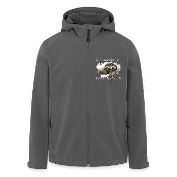 alle sagen ich bin faul Faultierspruch - Recycelte Männer Softshell-Jacke von Stanley/Stella - Schwarz - Vorne - AI Model Male 185 light (185cm)