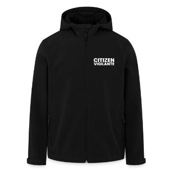 Citizen - Men’s Recycled Softshell Jacket by Stanley/Stella - black - Front - AI Model Male 185 light (185cm)