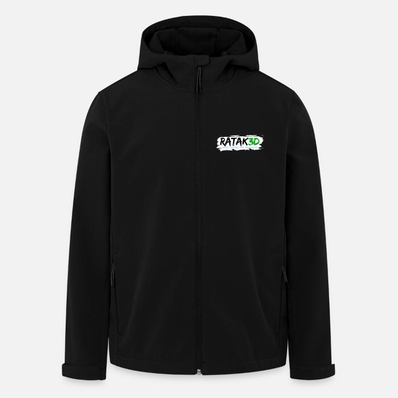 ratak3d - Recycelte Männer Softshell-Jacke von Stanley/Stella - Schwarz