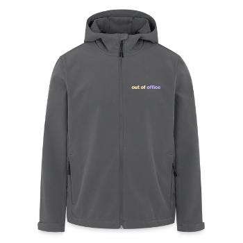 Out of Office - Men’s Recycled Softshell Jacket by Stanley/Stella - black - Front - AI Model Male 185 light (185cm)