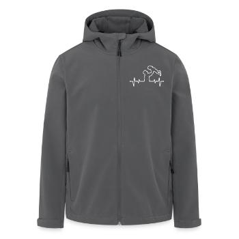 Father And Daughter Heart Rate - Men’s Recycled Softshell Jacket by Stanley/Stella - anthracite - Front - AI Model Male 185 light (185cm)