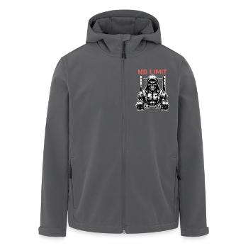 Crâne de musculation No Limit Workout avec haltère - Veste softshell homme en polyester recyclé Stanley/Stella - noir - Devant - AI Model Male 185 light (185cm)