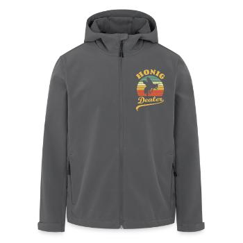 Honig Dealer - Imker, Biene, Bienenzucht - Recycelte Männer Softshell-Jacke von Stanley/Stella - Schwarz - Vorne - AI Model Male 185 light (185cm)