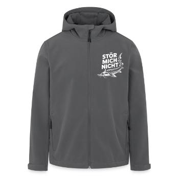 Stör mich nicht lustiger Stör Angler Spruch - Recycelte Männer Softshell-Jacke von Stanley/Stella - Schwarz - Vorne - AI Model Male 185 light (185cm)