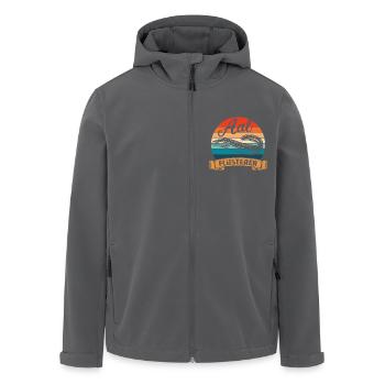 Aal Flüsterer - Fisch - Angler Geschenk - Recycelte Männer Softshell-Jacke von Stanley/Stella - Schwarz - Vorne - AI Model Male 185 light (185cm)