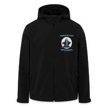 Sharing my space with ghosts - Men’s Recycled Softshell Jacket by Stanley/Stella - black - Front - AI Model Male 185 light (185cm)
