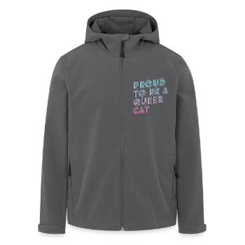 Proud to be a Queer Cat Neon Shirt - Recycelte Männer Softshell-Jacke von Stanley/Stella - Schwarz - Vorne - AI Model Male 185 light (185cm)