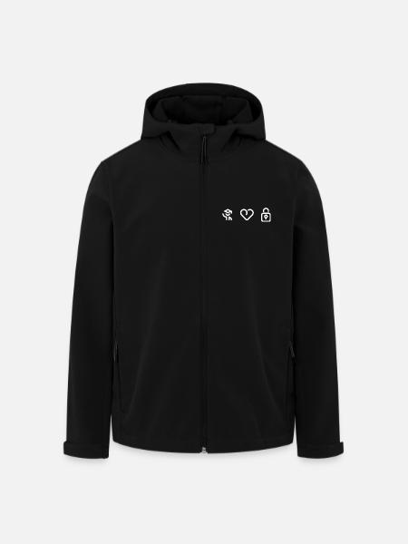 Education loves Security -white Edition - Recycelte Männer Softshell-Jacke von Stanley/Stella - Schwarz