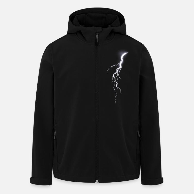 Lightning Bolt Flash - Men’s Recycled Softshell Jacket by Stanley/Stella - black