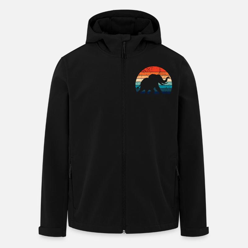 Elefant - Großwild, Stoßzahn, Elfenbein - Recycelte Männer Softshell-Jacke von Stanley/Stella - Schwarz