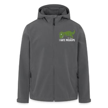 T-Rex - Je déteste les pompes - cadeau - Veste softshell homme en polyester recyclé Stanley/Stella - noir - Devant - AI Model Male 185 light (185cm)