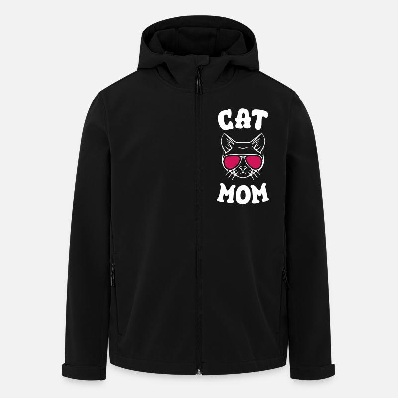 Cat Mom - Recycelte Männer Softshell-Jacke von Stanley/Stella - Schwarz