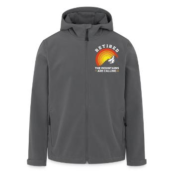 Rente 2025 Ruhestand 2025 Rentner Rente Rentnerin - Recycelte Männer Softshell-Jacke von Stanley/Stella - Schwarz - Vorne - AI Model Male 185 light (185cm)