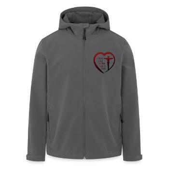 Gods love ist the greatest - Recycelte Männer Softshell-Jacke von Stanley/Stella - Schwarz - Vorne - AI Model Male 185 light (185cm)