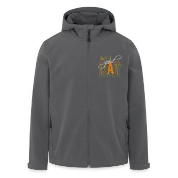 Bonne journée - Veste softshell homme en polyester recyclé Stanley/Stella - noir - Devant - AI Model Male 185 light (185cm)