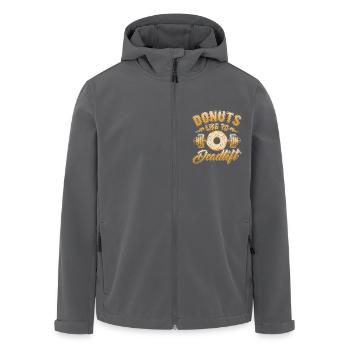 Fitness Motivation Bodybuilder Donuts Deadlift - Men’s Recycled Softshell Jacket by Stanley/Stella - black - Front - AI Model Male 185 light (185cm)