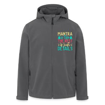 Yoga Mantra Is Life Rest Just Details Funny Yoga - Men’s Recycled Softshell Jacket by Stanley/Stella - black - Front - AI Model Male 185 light (185cm)