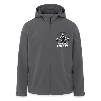 Powerlifting Bear 0 Days Since Skipped Leg Day - Recycelte Männer Softshell-Jacke von Stanley/Stella - Schwarz - Vorne - AI Model Male 185 light (185cm)