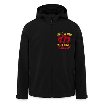 Gambling Fan Just A Bro Who Loves Casino - Men’s Recycled Softshell Jacket by Stanley/Stella - black - Front - AI Model Male 185 light (185cm)